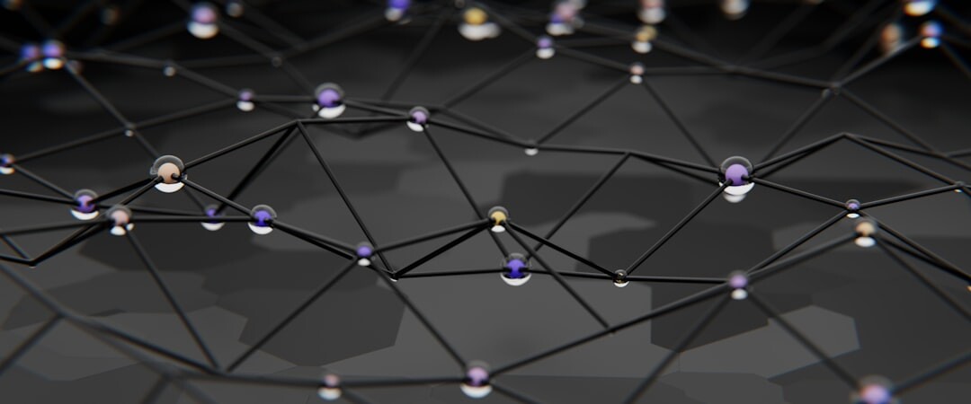Blockchain cryptocurrency digital network visualization